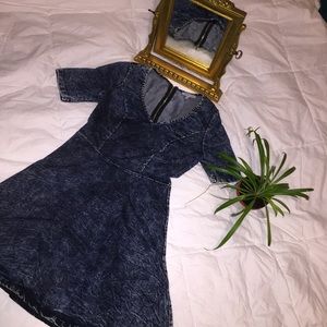Denim skater dress
